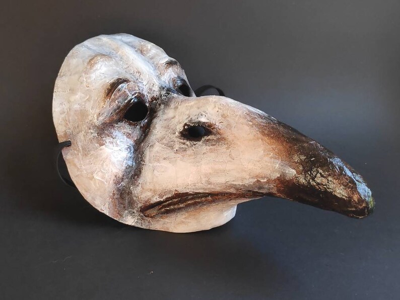 Plague Doctor Mask Paper mache masker Crow masker Raven Etsy