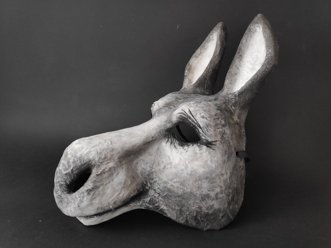 Donkey Mask Animal Mask Donkey Head Donkey Costume Paper Mache Donkey