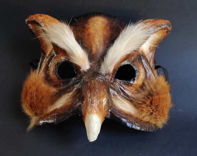 Papier Mache Fox Mask Fox Costume, Animal Mask, Halloween Mask