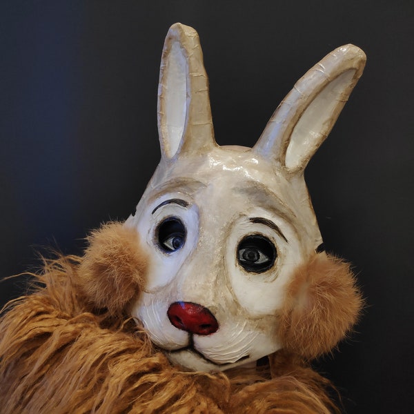 Rabbit mask Hare mask Bunny mask Animal mask Funny mask Halloween mask Masquerade mask