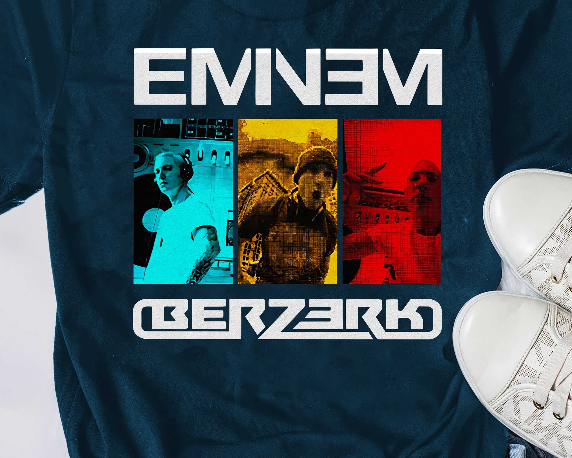 Discover Eminem Berzerk Panels T-Shirt