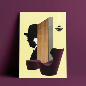 Misdaad Tango Ansichtkaart DIN A6 Collage/Illustratie Bladwijzer Voucher Boek Cadeau Misdaad