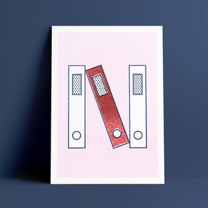 Alphabet Postkarte N Toolfont Ordner
