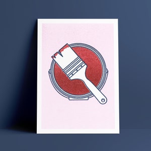 Balde de tinta para cartão postal do alfabeto Q Toolfont