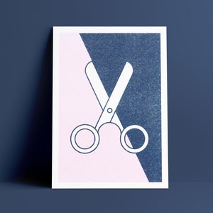 Cartão postal do alfabeto X Toolfont Tesoura