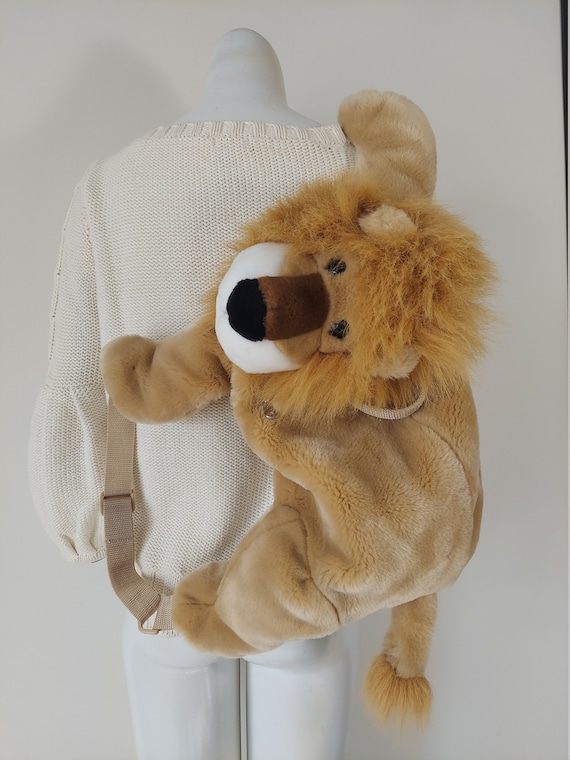 Vintage 90s lion purse / 90s lion backpack purse /