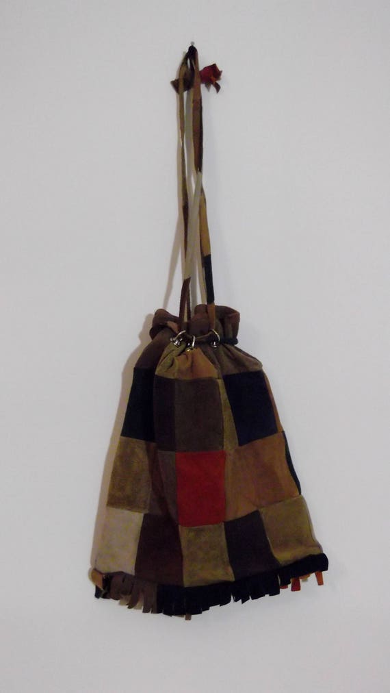 Vintage 70s patch purse / Vintage 70s purse / Boho