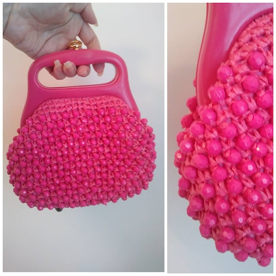 60s 70s Beaded Purse / Vintage mini purse / vintag