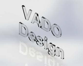 Laser cut acrylic letters for scrapbooking, crafting or DIY projects