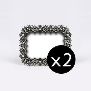 Antique Black Metal Picture Frame, Vintage Photo Frame, Strass Nuptial Decor, Charming Wedding, Boho Chic Baptism, Place Tags, Name Holders