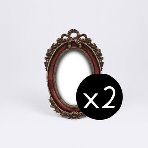Red Flowers Oval Frame, Burgundy Frame, Maroon Decor, Golden Baby Shower, Birth, Newborn Baby, Nursery, Gold Place Tag, Name Card Holder