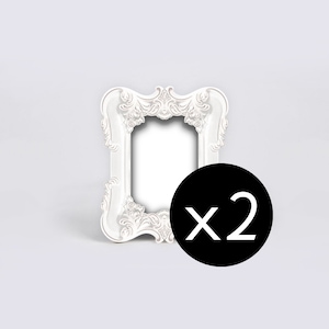 White Roses Small Frame, Vintage Flourished Picture Frame, Tiny Flourish Photo Frame, Shabby Chic Blossoms, Baroque Flowers, Flowering Decor