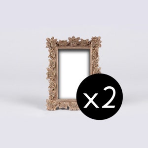 Shabby Chic Copper Photo Frame, Coppery Gold Roses Baroque Frame, Gold Glints Camel Frame, Golden Gleams Mastic Frame, Copper Reflection