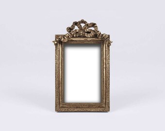 Vintage Victorian Picture Frame, Ornate Bridal Frame, Gold Knot, Shabby Chic Nuptials, Antique Wedding, Baroque Baptism, English Regency