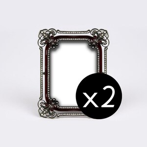 Little Burgundy Photo Frame, Red Mini Picture Frame, Rhinestones Baby Shower, Diamonds Wedding, Boheme Chic, Tiny Parisian Bridal Numbers