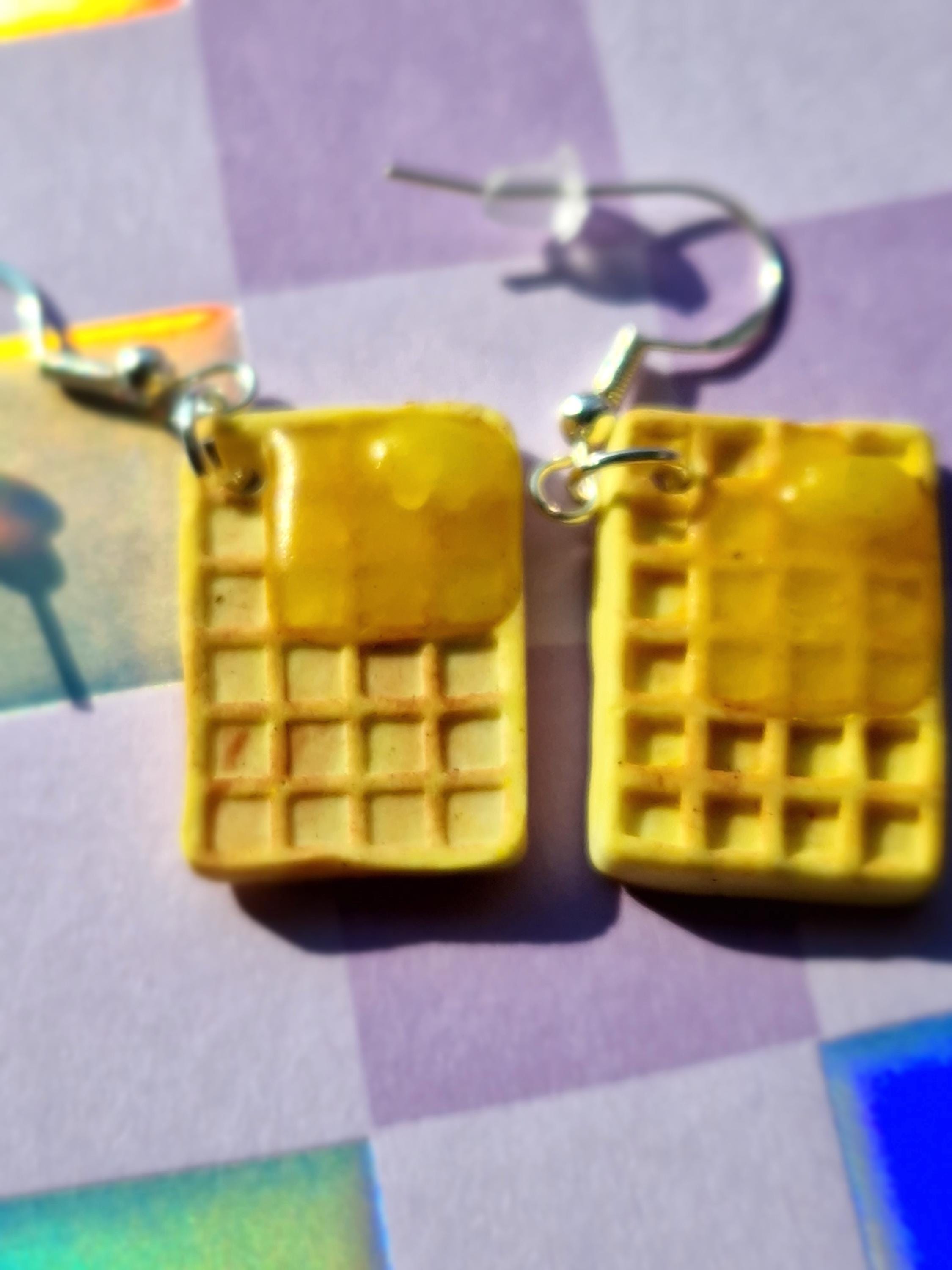Miniblings Waffle borchie cuore Amore orecchini cuori cialde