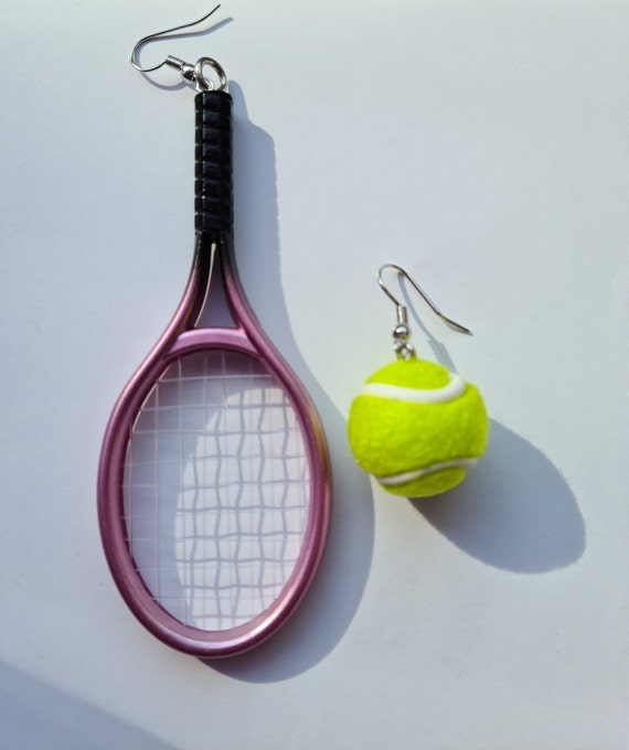 Tennis Racket and Ball Earrings Sport Earrings - Etsy