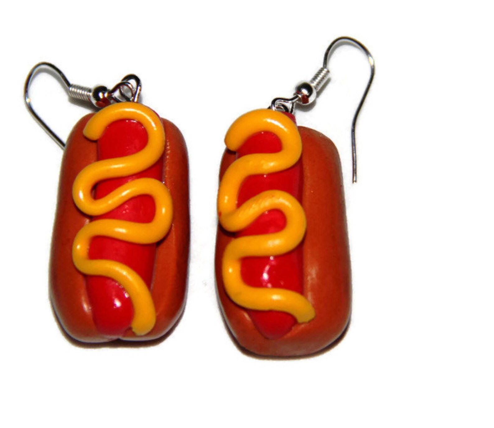 Hot Dog Earrings Handmade Hot Dog Earrings Realistic Food Etsy