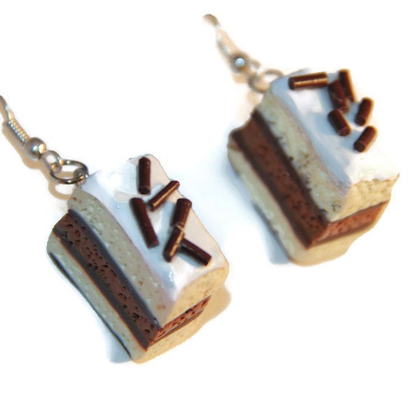 Boucles d'Oreilles Gateau Napolitain, Gateau Realistic