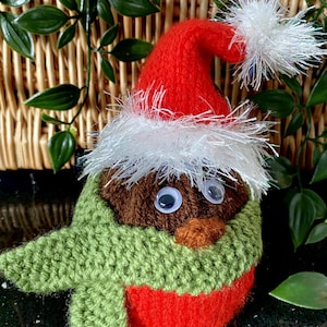 Christmas Robin Chocolate Orange Knitting Pattern