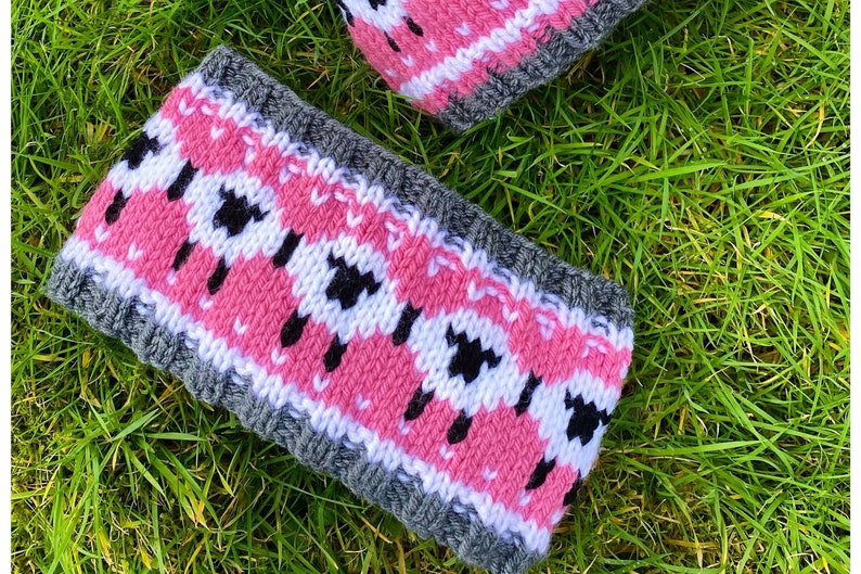 Damen Fyne Sheep Kopfwärmer Stirnband Strickmuster Bild 2