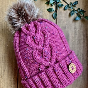 Unisex Heart of Scotland Aran Design Valentine Hut Strickmuster