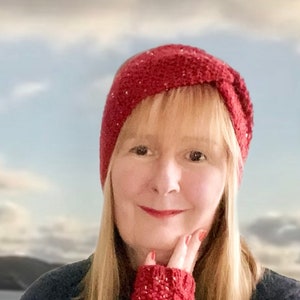 Beginner’s Ladies Seeded Twisted Headband Head Warmer Knitting Pattern