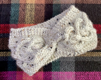 Heart of Scotland Cable Valentine Head Warmer Headband Digital Download Knitting Pattern
