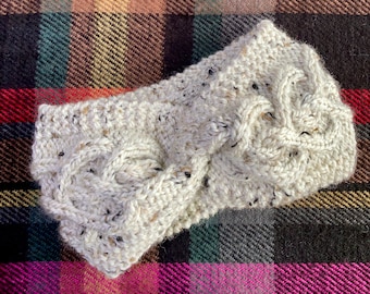 Heart of Scotland Cable Valentine Head Warmer Digital Download Knitting Pattern