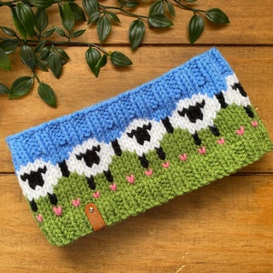 Ladies Fyne Sheep Head Warmer Headband Knitting Pattern