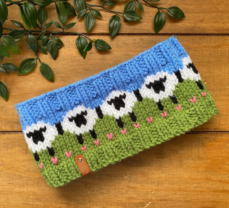 Damen Fyne Sheep Kopfwärmer Stirnband Strickmuster Bild 1