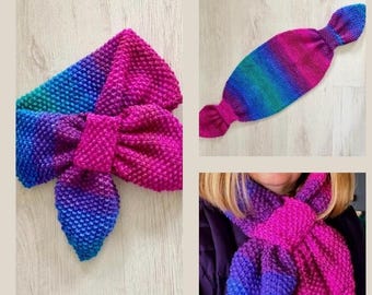 Fyne Moss Stitch Loop Keyhole Scarf Miss Marple Scarf