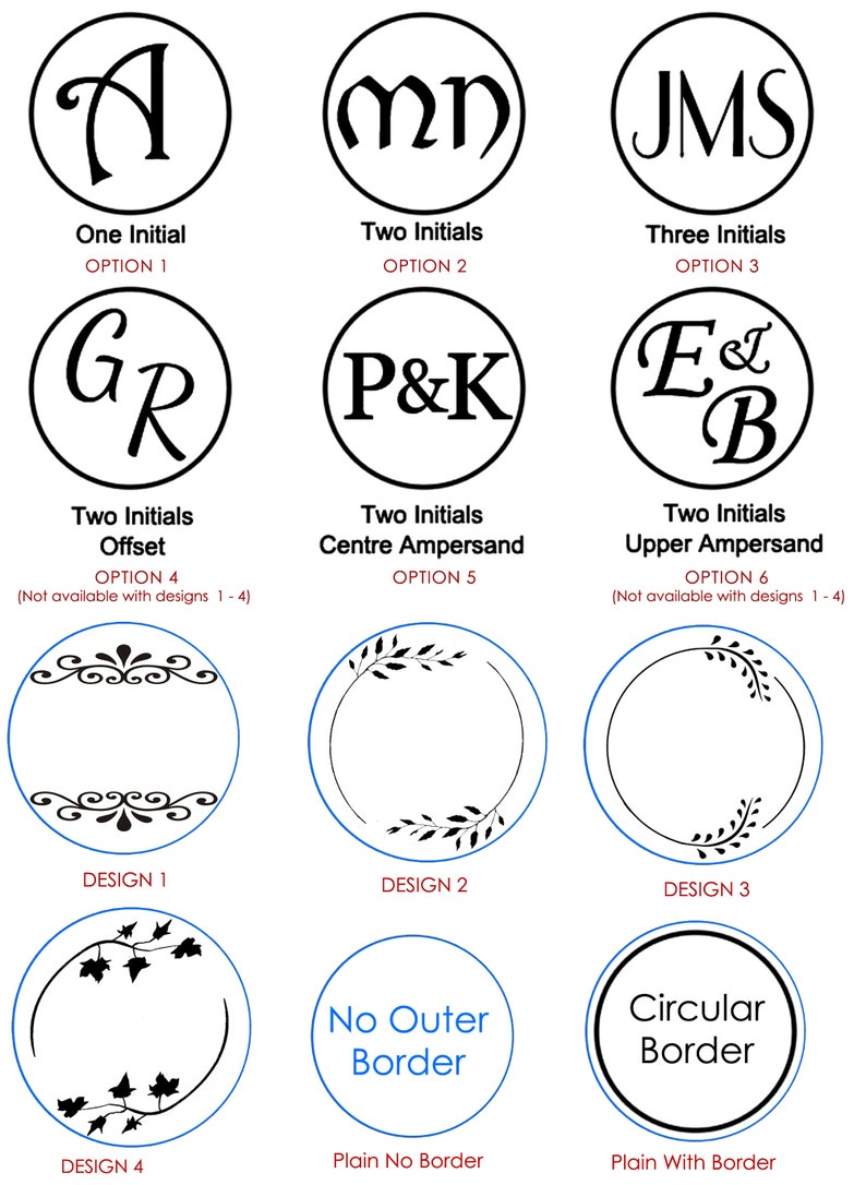 Wax Seal Stamp HEAD ONLY available in 4 sizes 20mm, 22mm, 25mm or 30mm NO handle, wax or pouch image 2