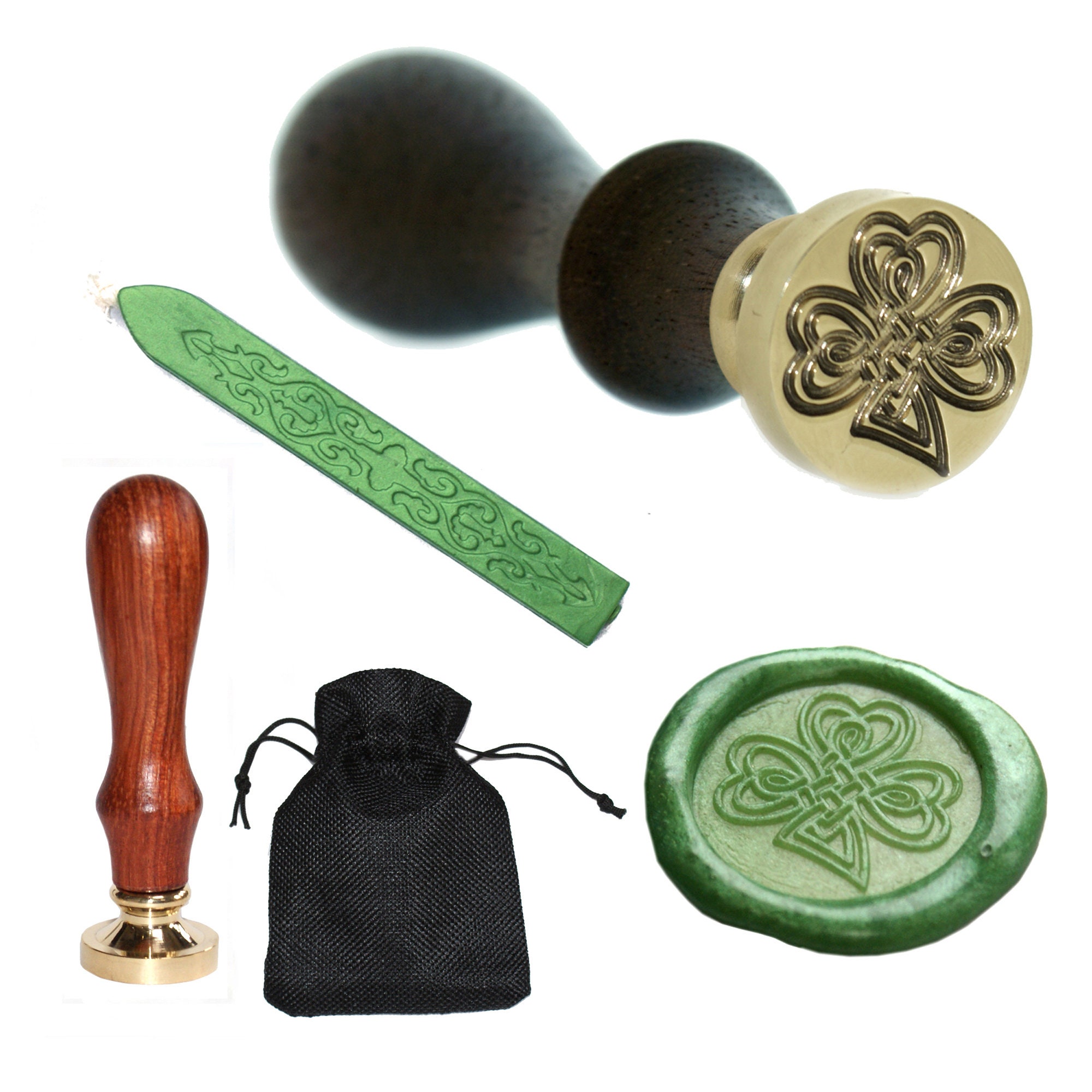 Celtic Heart 20mm Wax Seal Stamp Perfect Custom Gift Supplied With 1 Red  Wax Stick and Pouch 