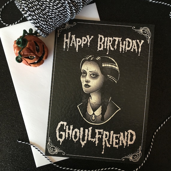 Joyeux Anniversaire Ghoulfriend Carte Danniversaire Fonce Etsy Joyeux Anniversaire Ghoulfriend Carte Danniversaire Fonce Etsy