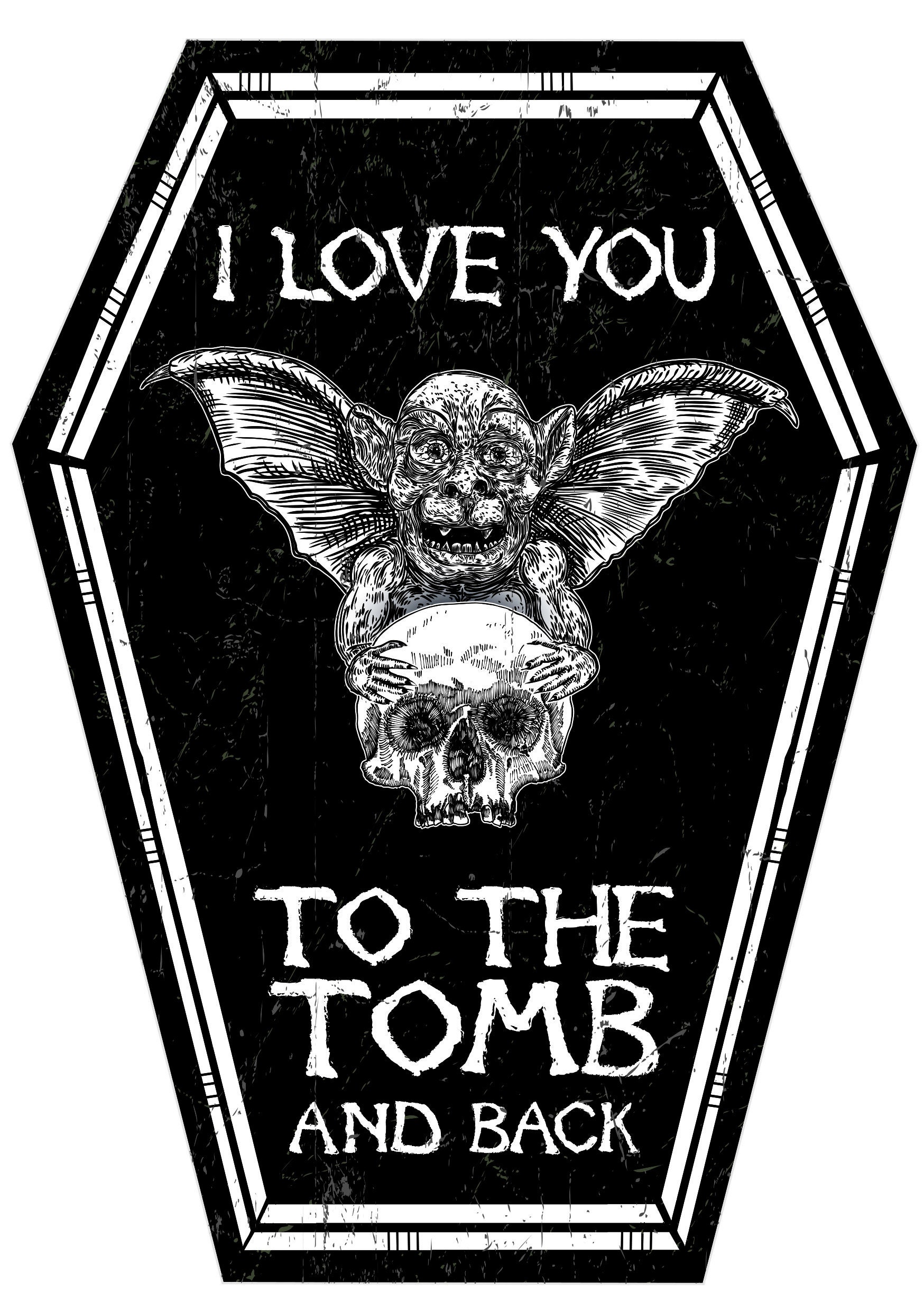 NEW COFFIN CARDS I love you to the tomb and back | Etsy