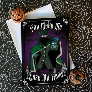 Vous me faites perdre la tête, fantôme alternatif, carte de Saint-Valentin mariage amour manoir hanté