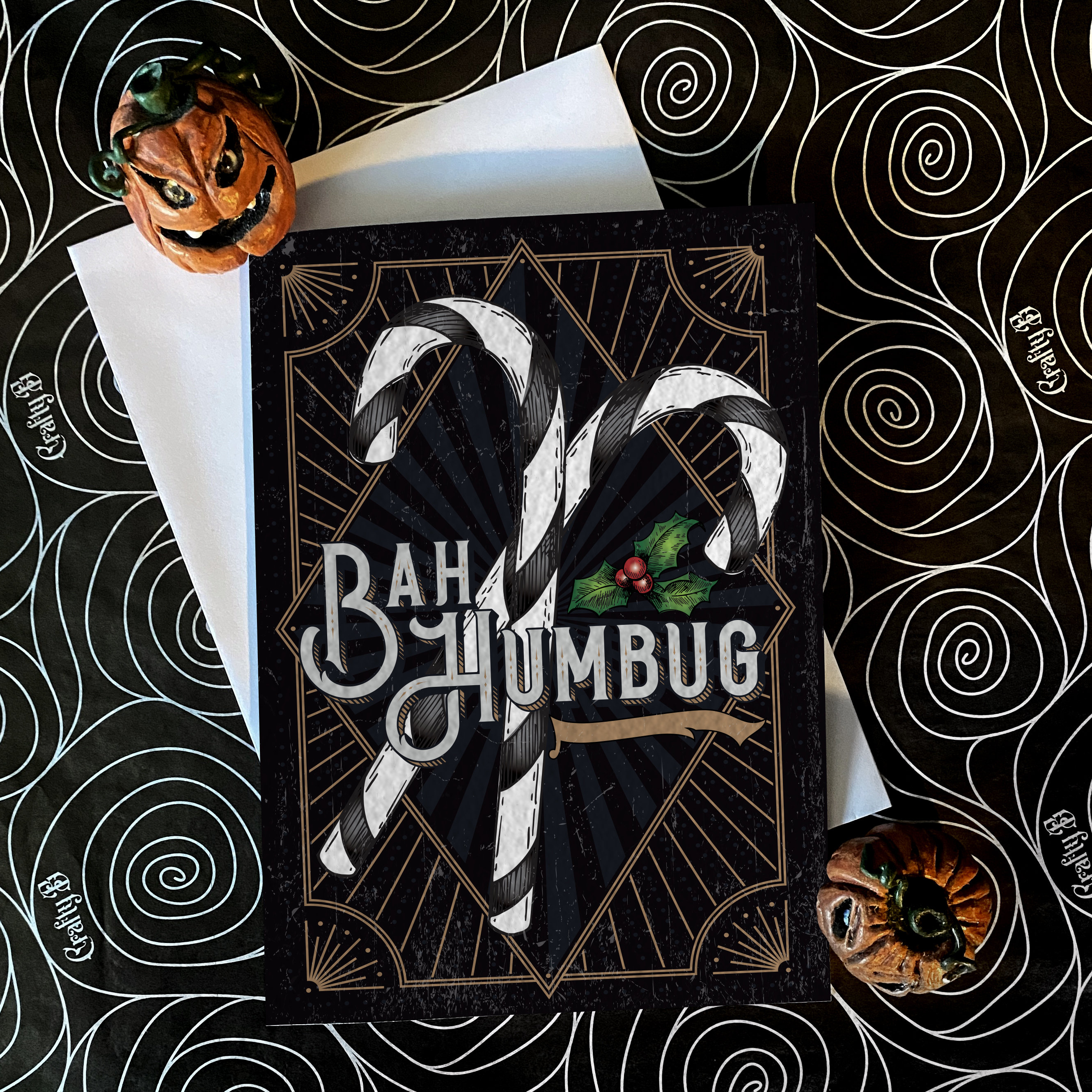 8 枚パック - A6 オルタナティブ ダーク ゴシック クリスマス カード