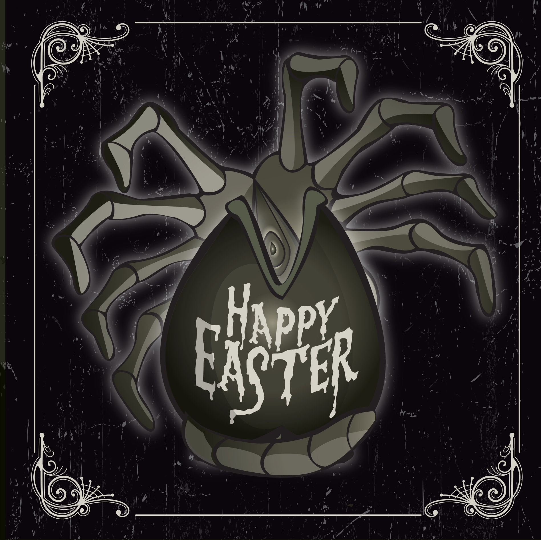 Happy Alien Easter Facehugger Xenomorph inspired gothic Etsy
