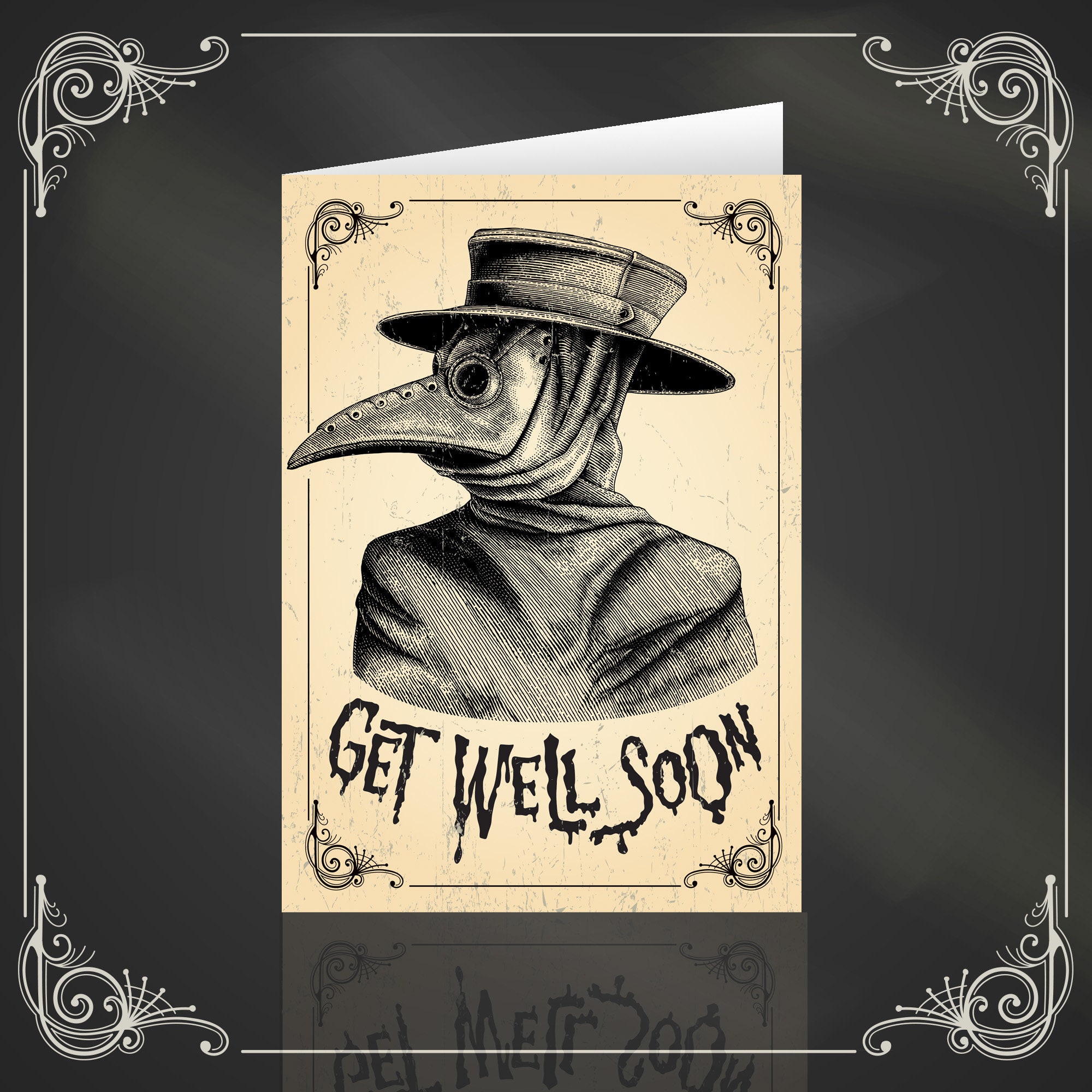 Plague Doctor Get Well Soon Alternative Greetings Card Etsy UK