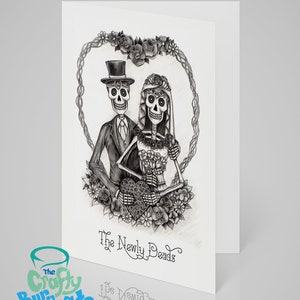 The Newly Dead - Amour alternatif, mariage, Saint-Valentin, carte de voeux de fiançailles. Style gothique, gothique, muerte, jour des morts