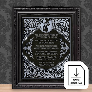 My Dearest Friend. Print your own. Digital Download. Jack and Sally Song