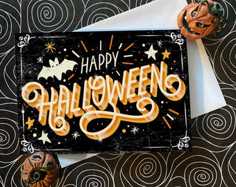 Happy Halloween Card! Alternative, retro style card perfect for Spooky Season!