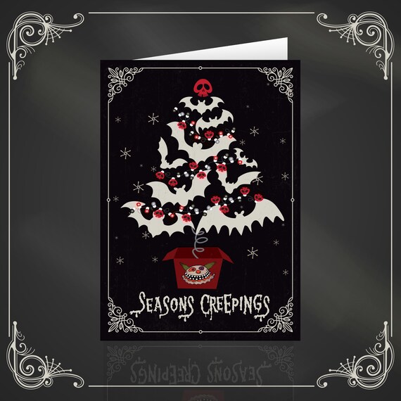 Christmas 2022 Goth Seasons Creeping Alternative Dark Gothic Batty Christmas | Etsy Uk
