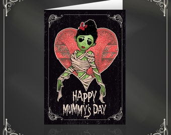 Happy Mummy's Day - Pinup Mummy inspired alternative gothic mother's day card