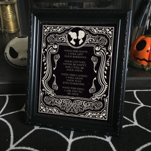 With this hand I will lift your sorrows, Your cup will never be empty, for I will be your wine. - Corpse Vows. 2 sizes available.