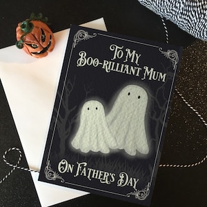 To my Boo-rilliant Mum on Father&#39;s Day - Spooky, alternative, Goth Card for your dad!