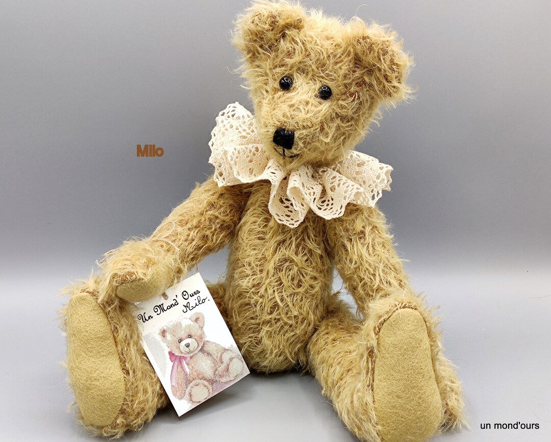 Ours D'artiste Vintage Articulé 34 Cm - Growler Numéroté - Collection