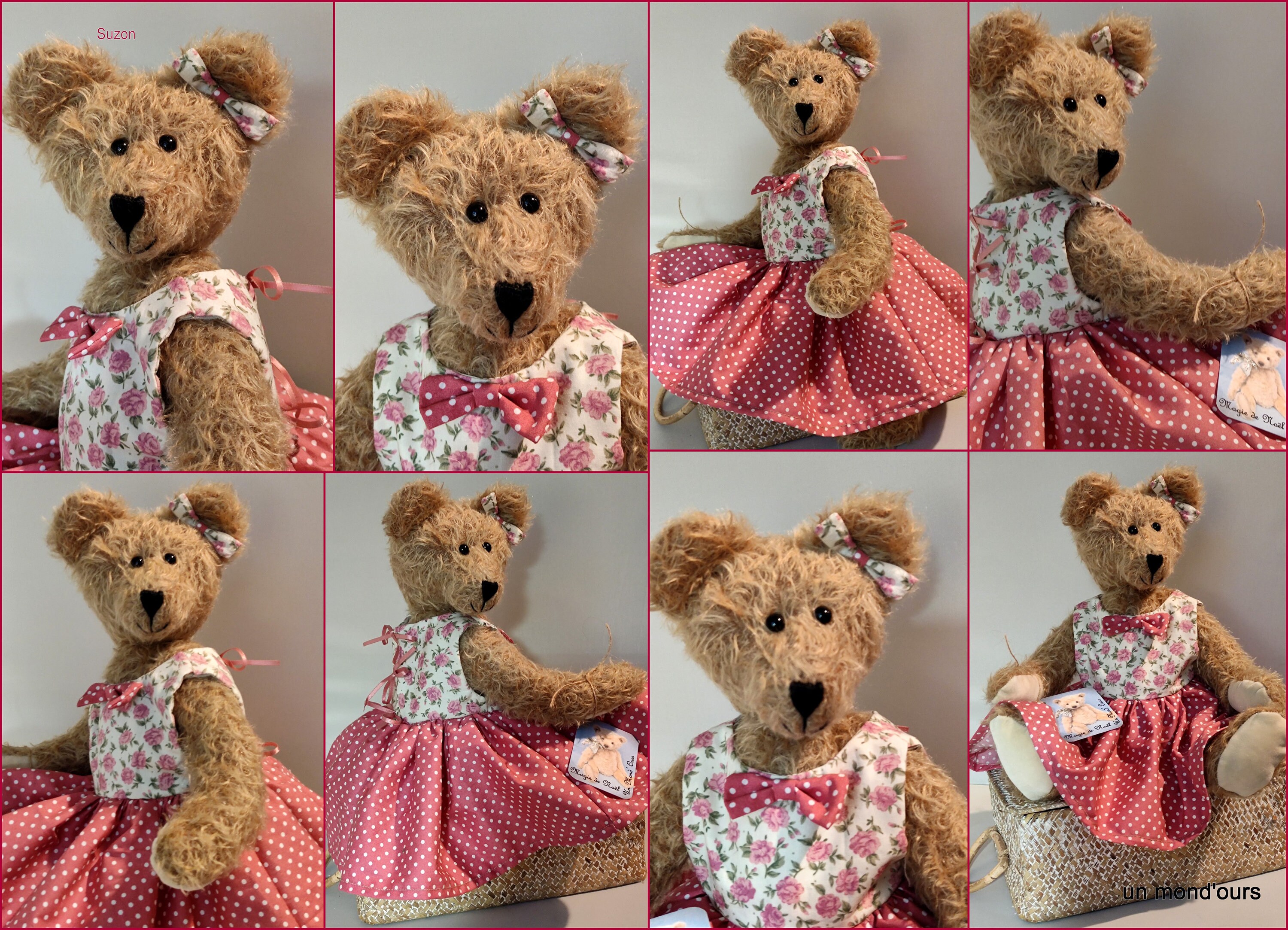 Ours En Peluche Jaune Vintage Nounours Ancien Habillé Peluche Ours De