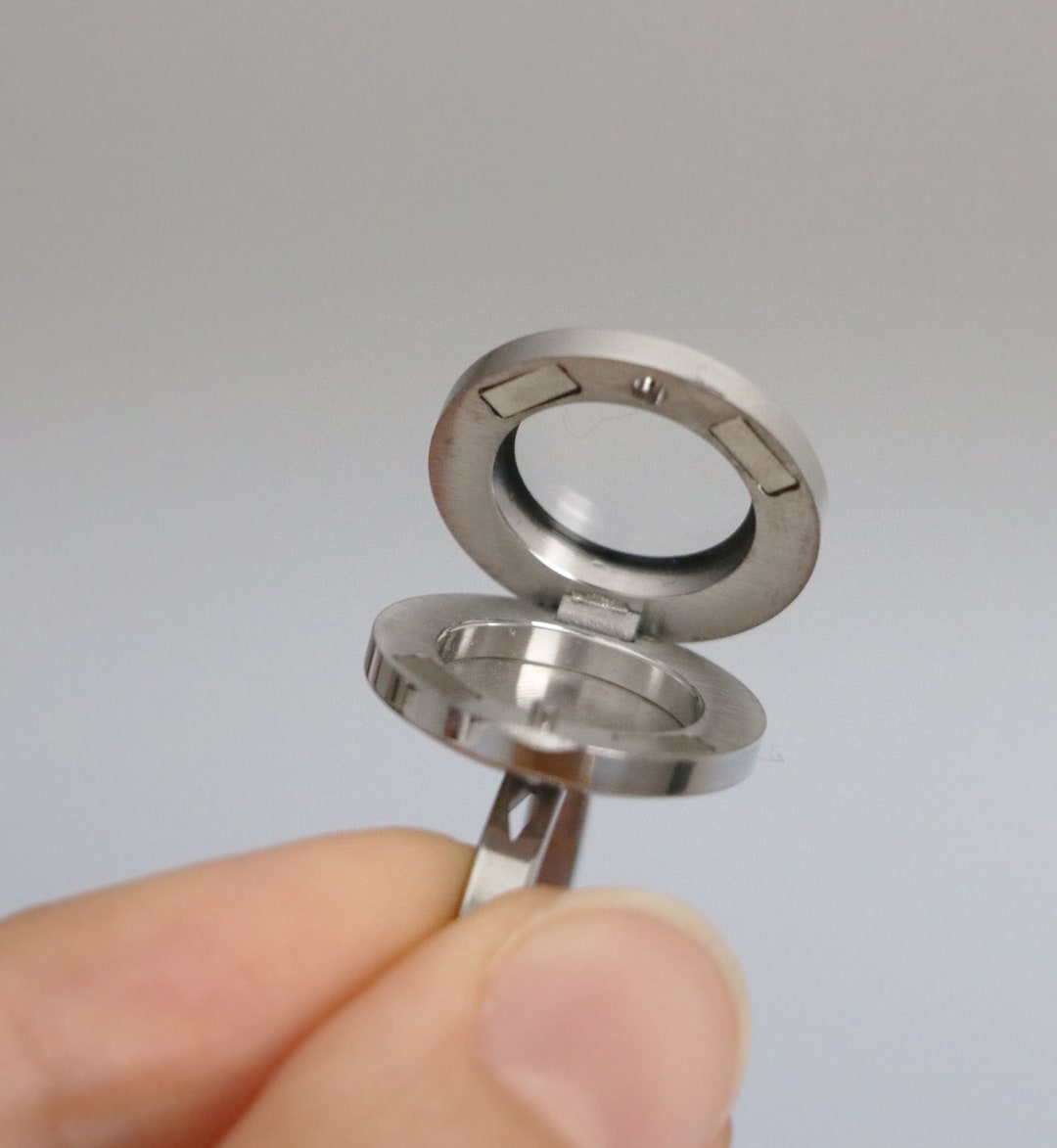 Unique Openable Locket Ring, Cremation Ring for Memories, Floating ...